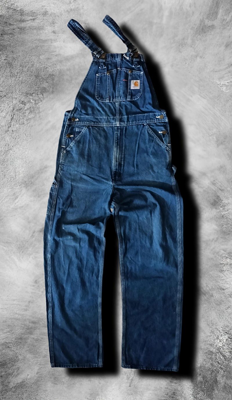 CARHARTT Original Denim Overall Carpenter Size XL Like New - Preloved