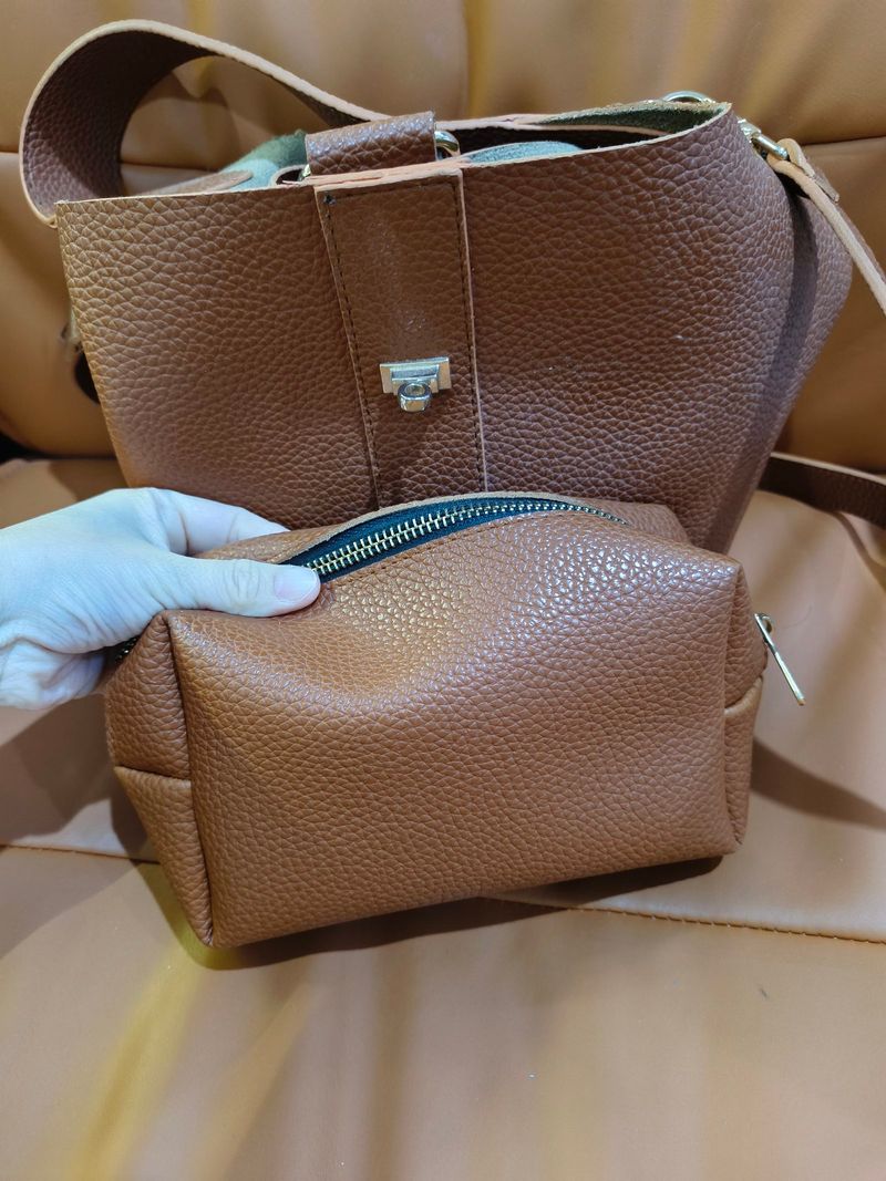 Tas Hangout Brown + pouch, foto 2