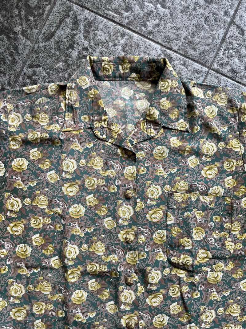 Vintage Kemeja Motif bunga, foto 2