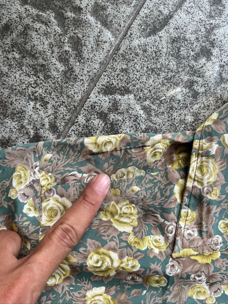 Vintage Kemeja Motif bunga, foto 3