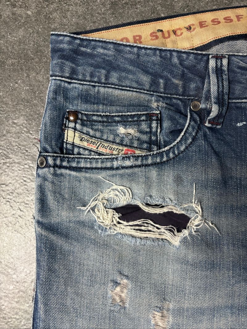 2000s Diesel Thavar Distressed Claw Marks Jeans, foto 3