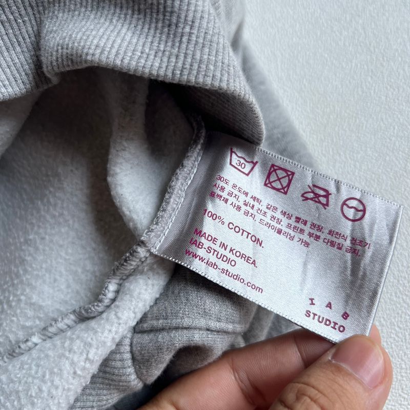 Cewneck Halfzip 100% Cotton Grey by IAB Studio, foto 6