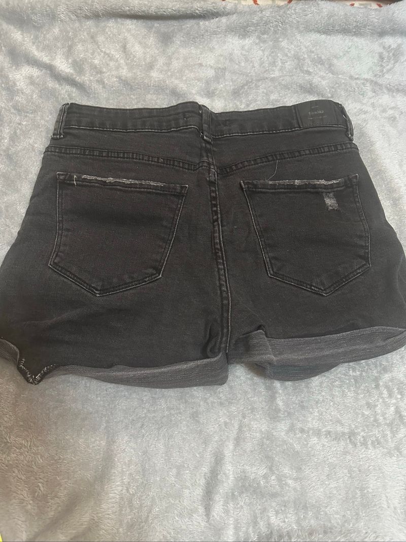 Bershka black denim shorts, foto 2