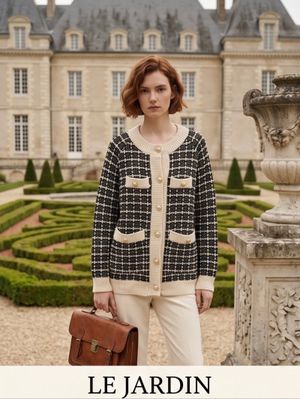 Zara Tweed Cardigan Le Jardin Series