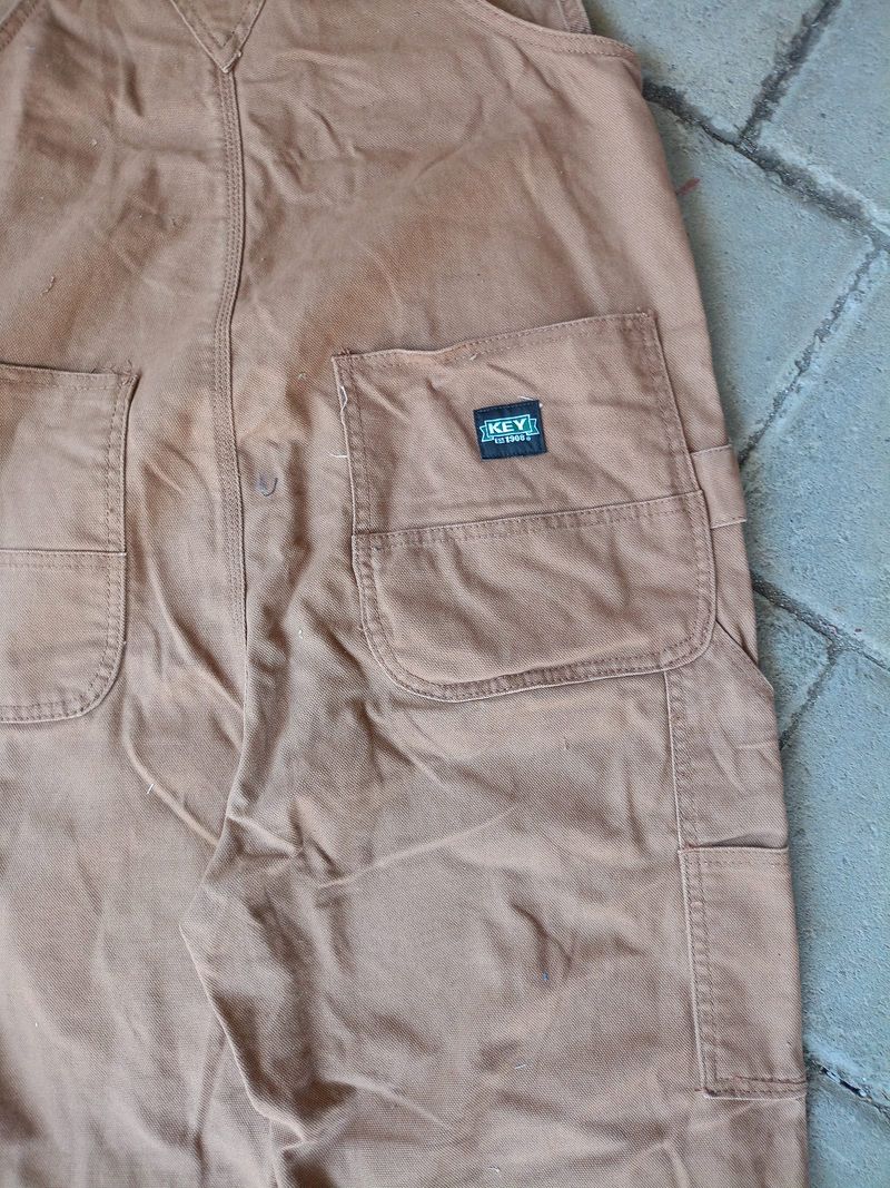 KEY Brown Duck Canvas Double knee Overall Carpenter, foto 6