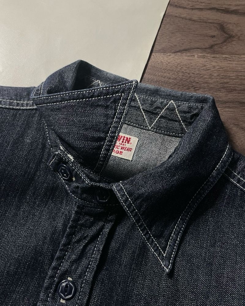 Denim Workshirt EDWIN Size L fit M, foto 6