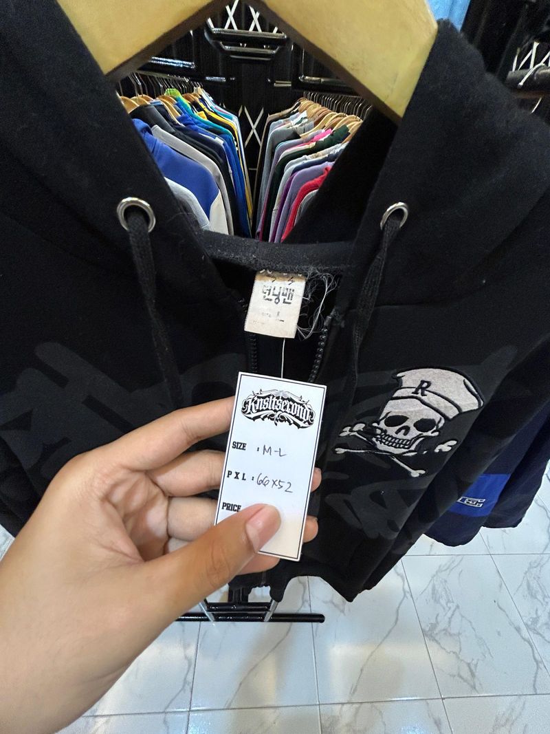 Zipper Hoodie Skull skeleton graffity mastermind hydrogen, foto 3