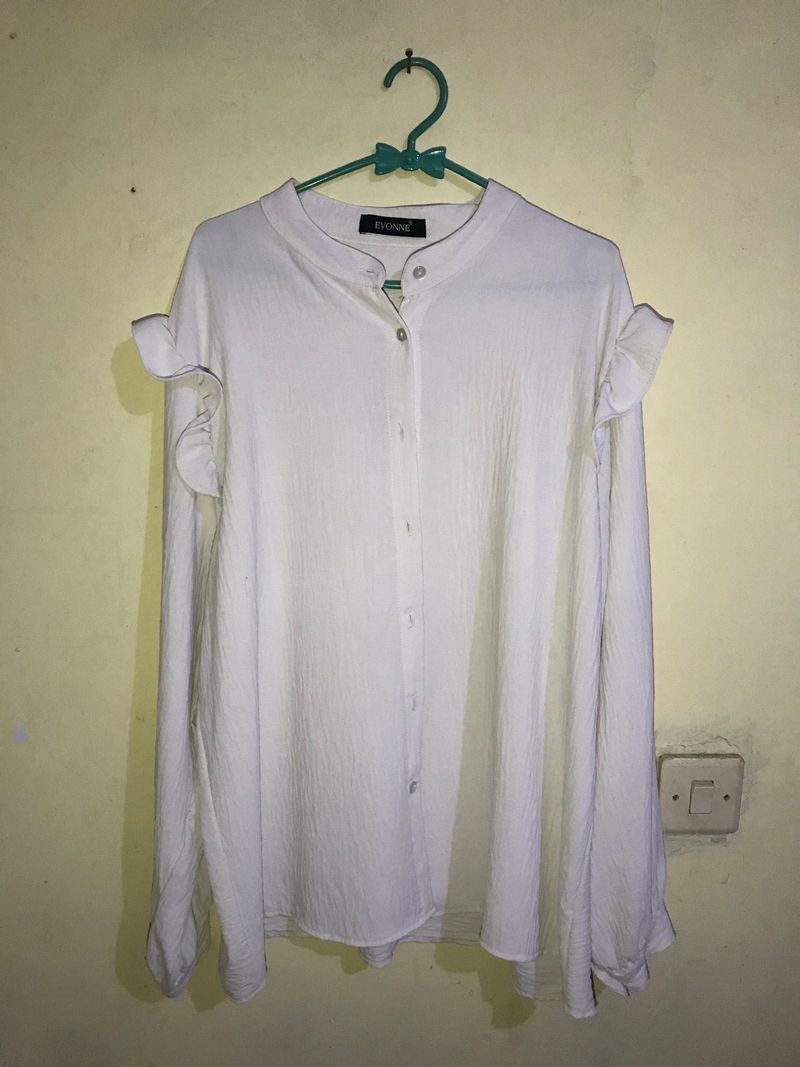 Blouse crinckle putih, foto 2