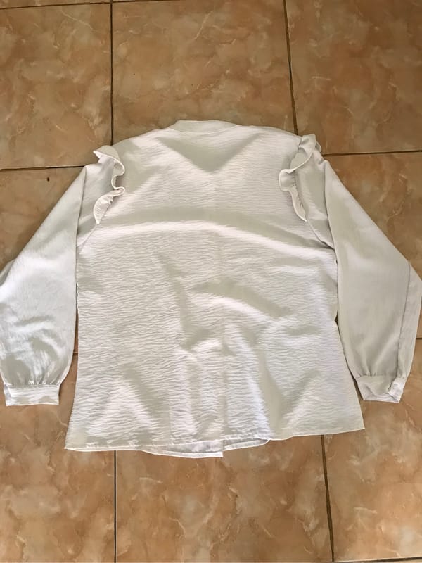 Blouse crinckle putih, foto 2