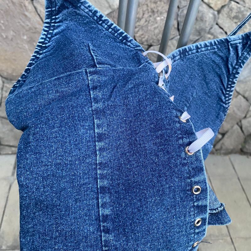 Preloved (Personal Used) Top Jeans Tanktop, foto 3