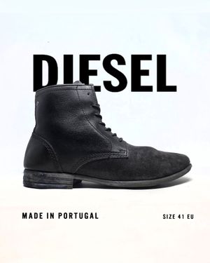 DIESEL Service Sepatu Boots Suede High Top vintage