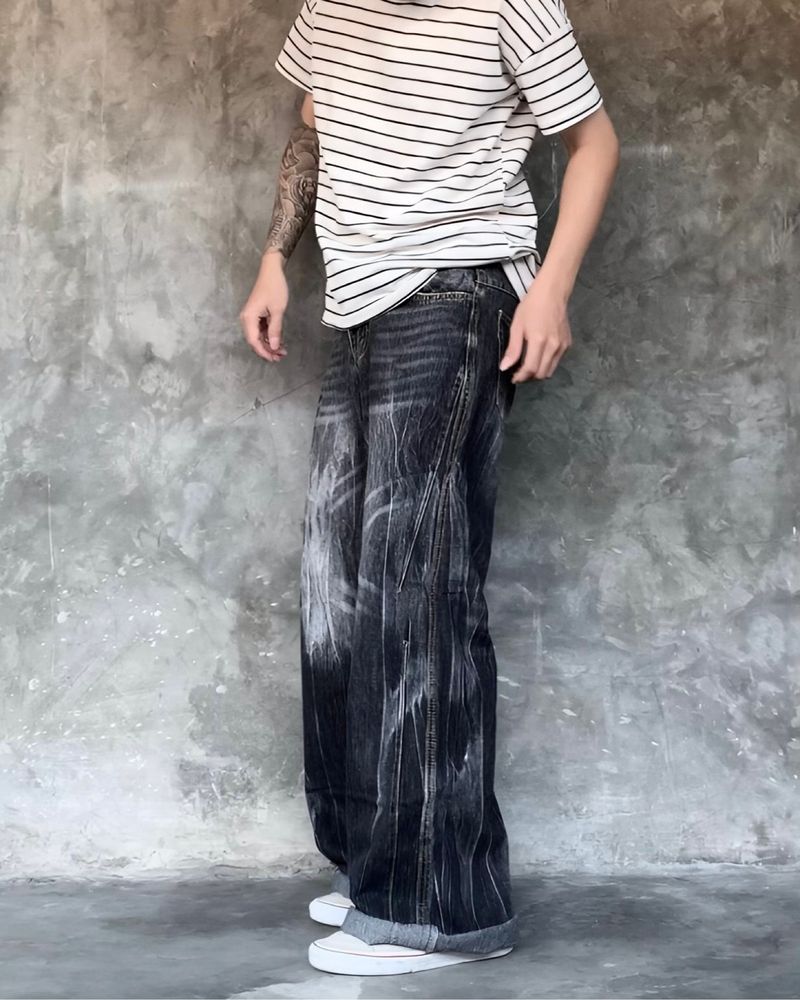 BAGGY FADING LIGHTNING BLK WASHED, foto 5