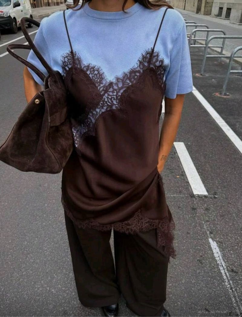 Lace brown top, foto 2