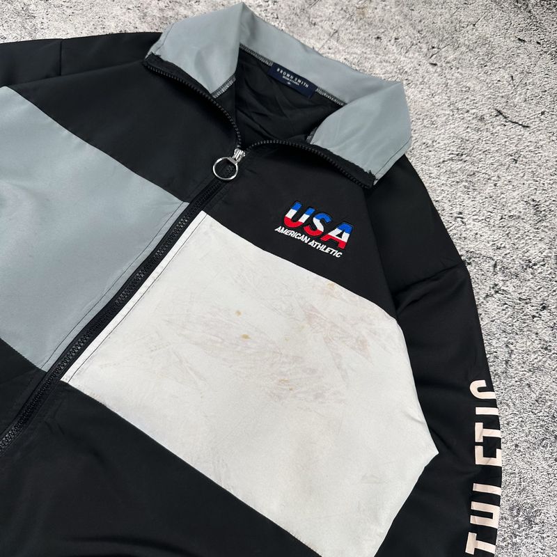 Brown Smith Hilfiger Athletics Windbreaker Jacket, foto 3