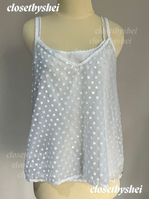 Abercrombie Fitch A&F polkadot sheer camisole tank top