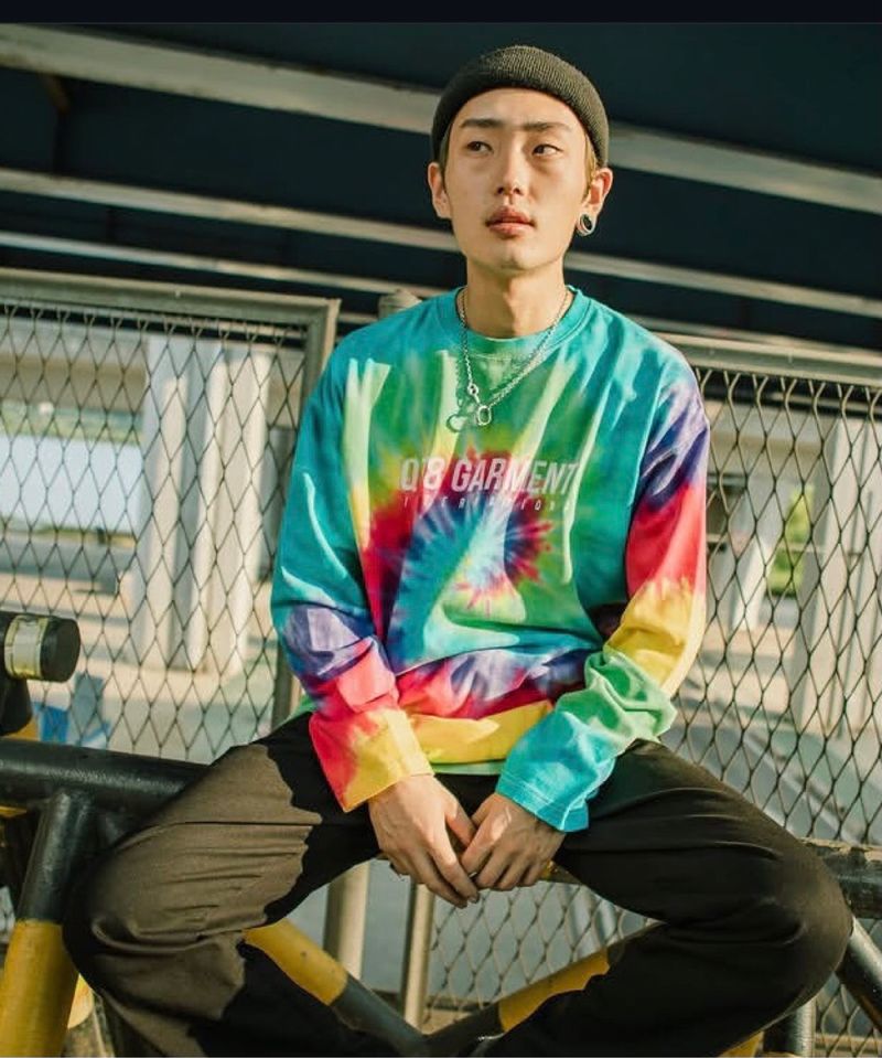 Longsleeve QT8 garments tiedye rainbow, foto 2