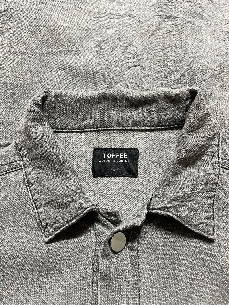 Toffee summer denim shirt jacket grey, foto 4