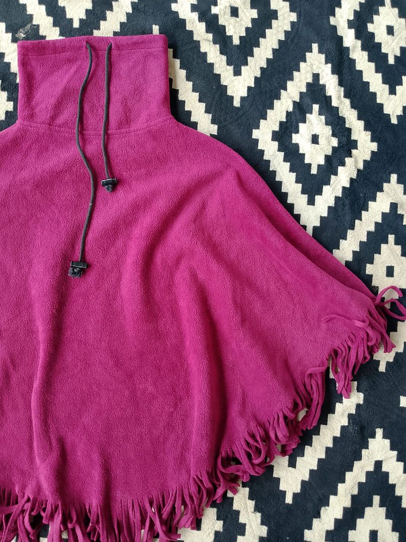 Tie Rack Unisex Classic Turtle Mock Neck Poncho Jacket, foto 4