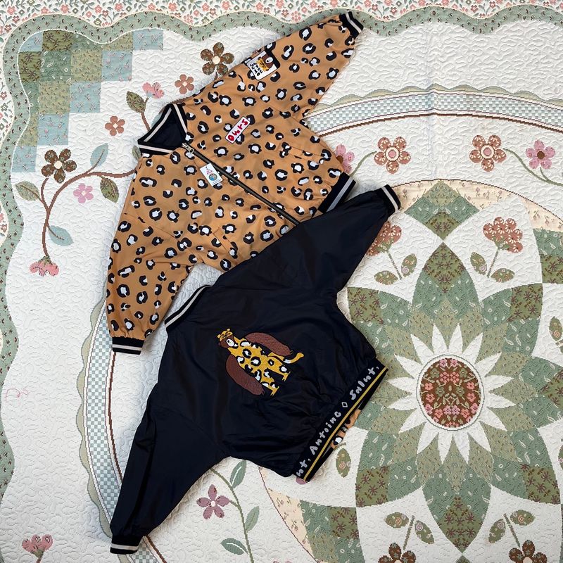 Bomber jacket anak limited dou dou leopard keren, foto 2