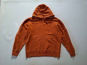 HOODIE UNIQLO BASIC ORANYE ORIGINAL 100%