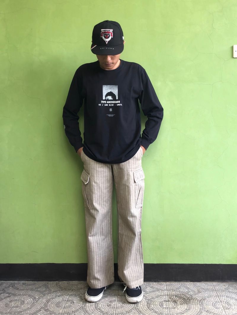 ozoc japan brand stripe pattern cargo pants, foto 2