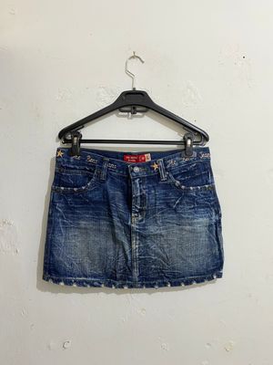 Y2K Indie Mini skirt Wanita multicolor