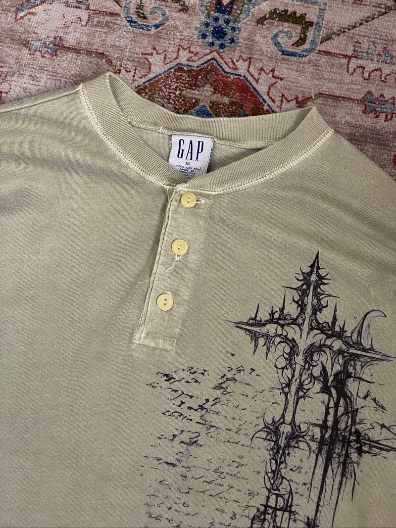 Longsleeve halfbutton GAP favorite colour Wearcy custom rewo, foto 9