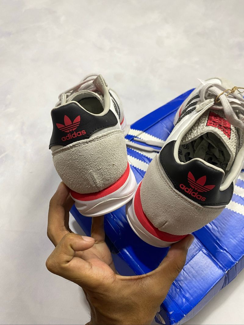 Sepatu Adidas SL 72 White Black, foto 4