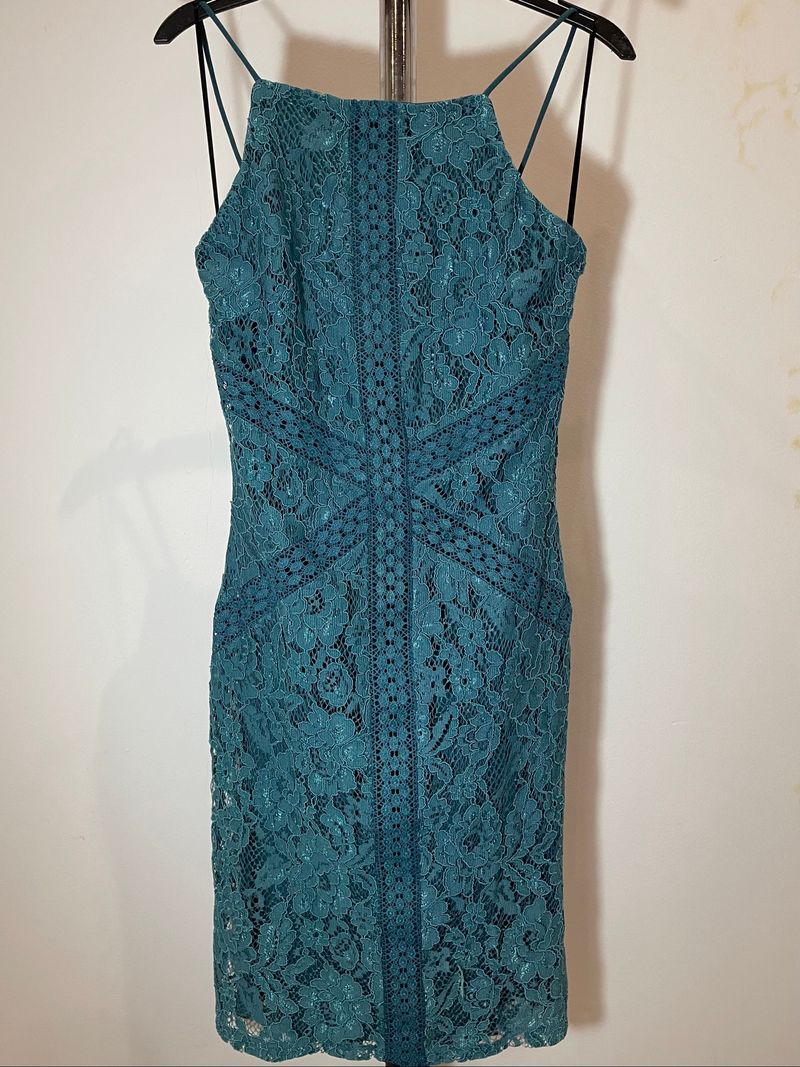 topshop green lace dress Topshop cami lace midi dress in green