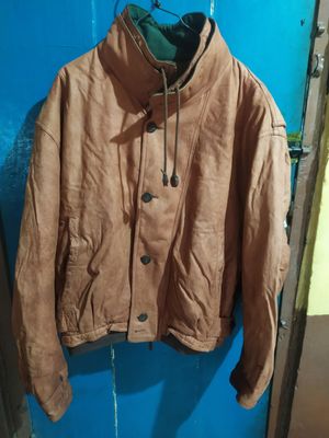 Biker Leather jacket Pria brown