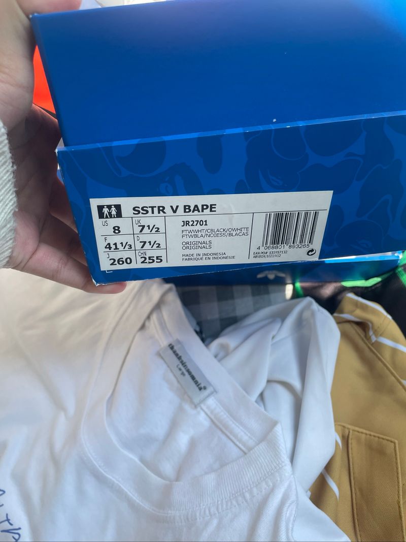 Adidas SSTR V BAPE White, foto 5