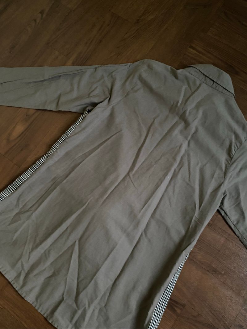 KEMEJA LAYER OUTER GINGHAM 2 IN 1 KEMEJA TAUPE, foto 4
