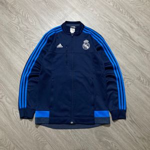 2015-16 Real Madrid Adidas Tracktop Zip Jacket 3 Stripes