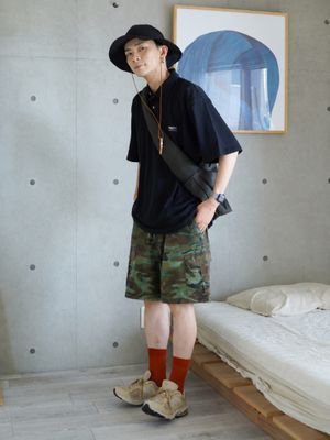 Movement running cargo short camo pants