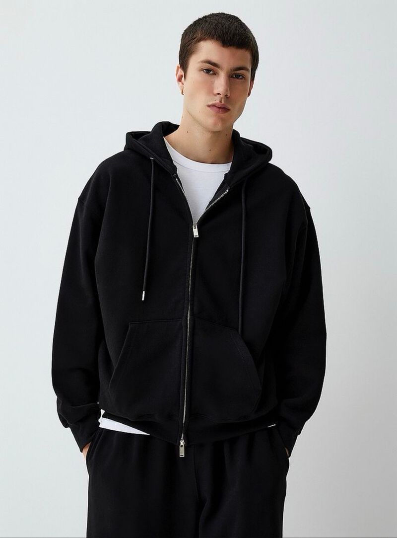 Toffee Double zipper hoodie Black, foto 2