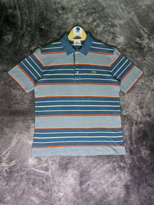 Kaos Polo Lacoste Japan Small Logo Salur Horizontal Line