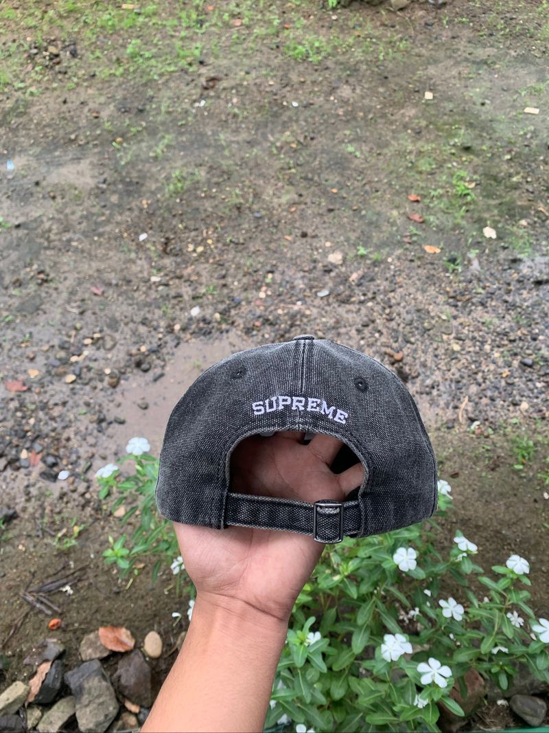 SUPREME 6 PANEL LOGO S PIGMENT COATED BLACK, foto 2