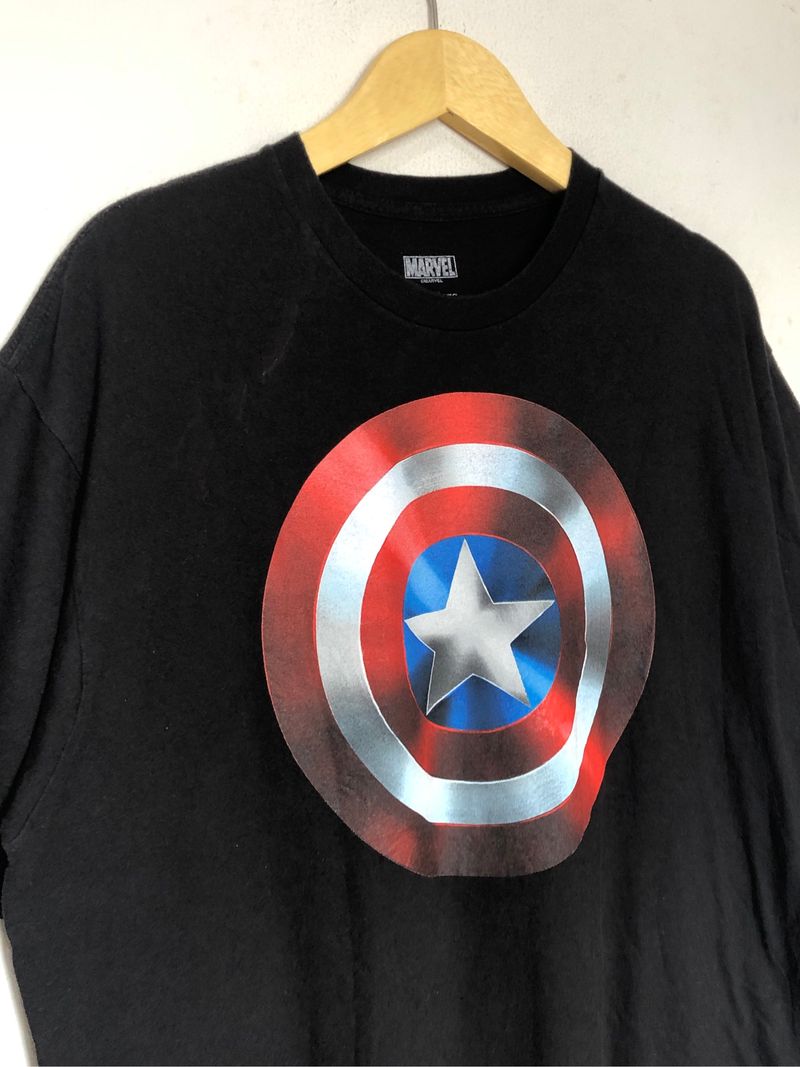 Marvel Captain America official merch tee shield black, foto 2