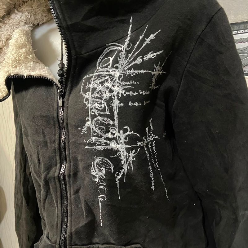 fur hoodie jacket sigilism, foto 3