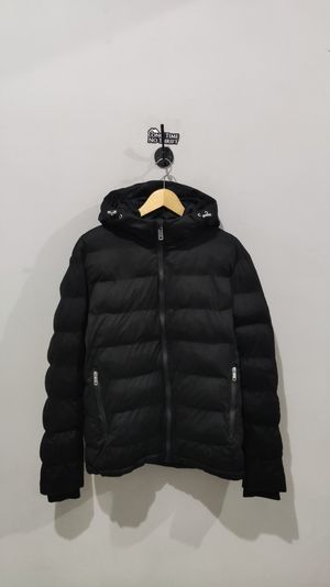 ZARA Streetwear Casual Puffer jacket Pria black