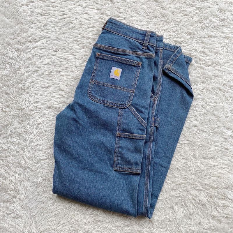 Carhartt Indie Batik Dungaree Pria blue, foto 7
