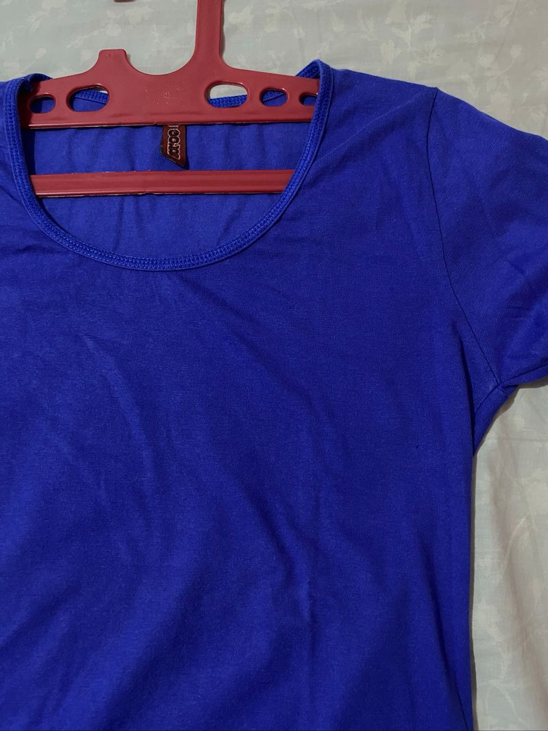 Golden Girl Basic Royal Blue Long Sleeve Top Preloved, foto 2