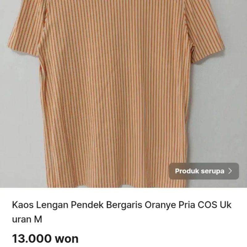 COS T-SHIRT STRIPE LIGHT BROWN/ORANGE, foto 7