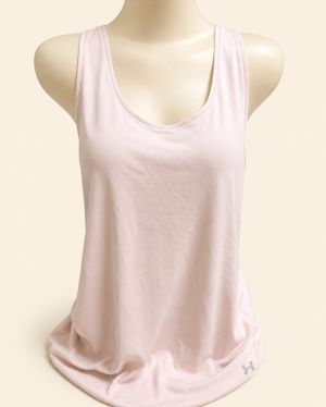 UA Open Back Active Tank Baby Pink LD100-110 Fit M-L