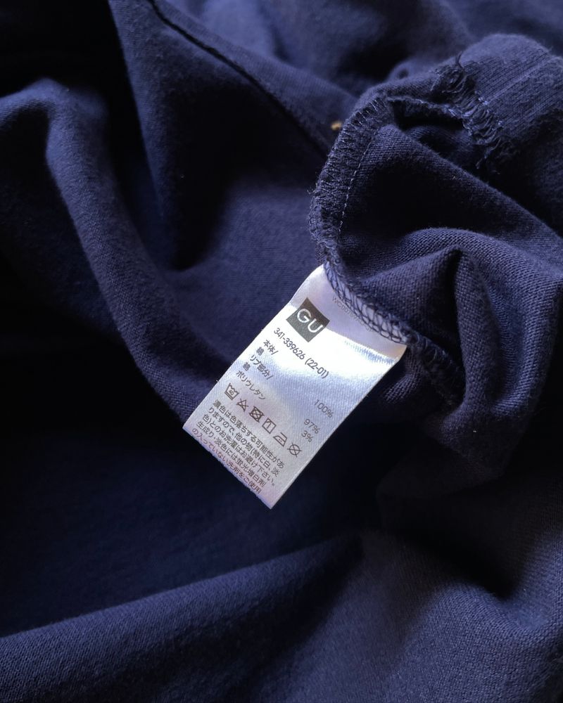 GU UNIQLO BOXY OVERSIZE TSHIRT NAVY, foto 4