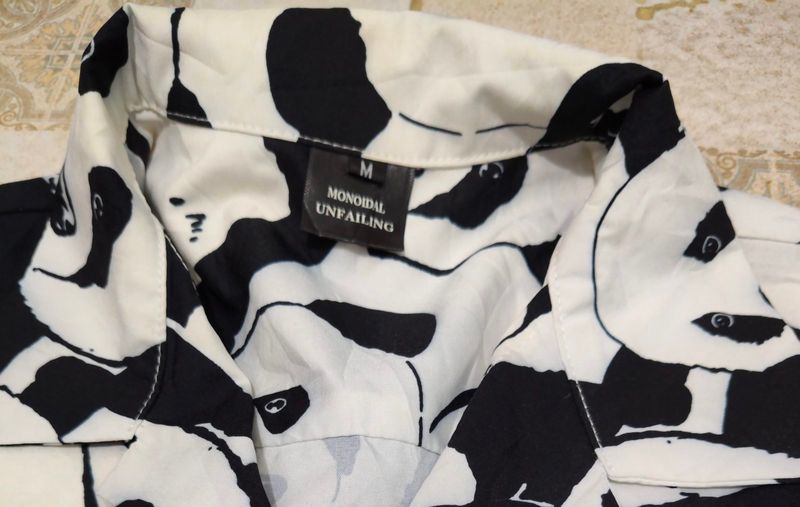 Panda All Over Print Cuban Shirt 🐼, foto 2