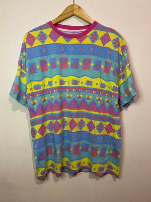 Vintage Club Med Tribal All Over Print T-Shirt