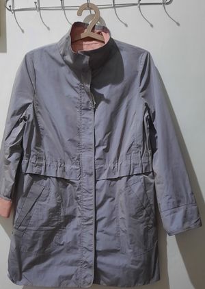 Minimalist Casual Trench coat Wanita pink gray