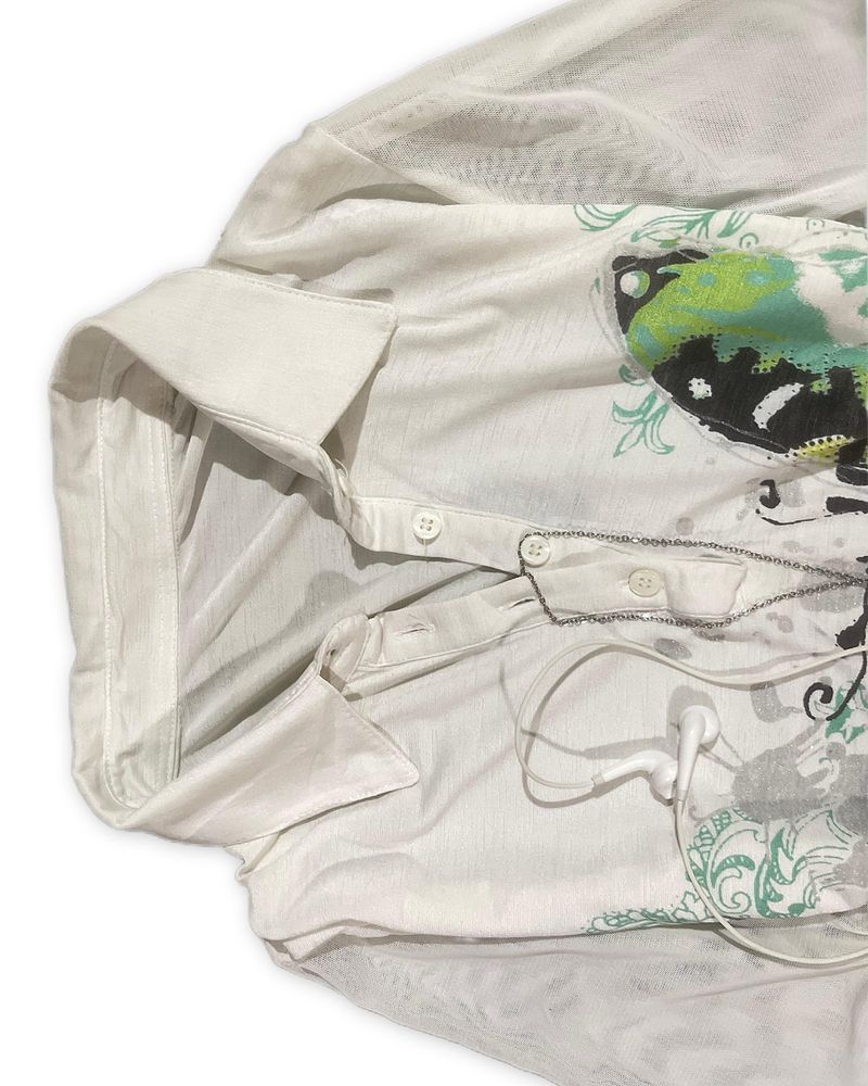 Y2K Henley Butterfly Long sleeve, foto 3