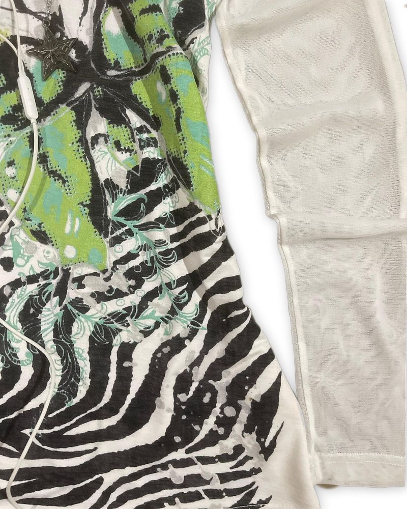 Y2K Henley Butterfly Long sleeve, foto 7